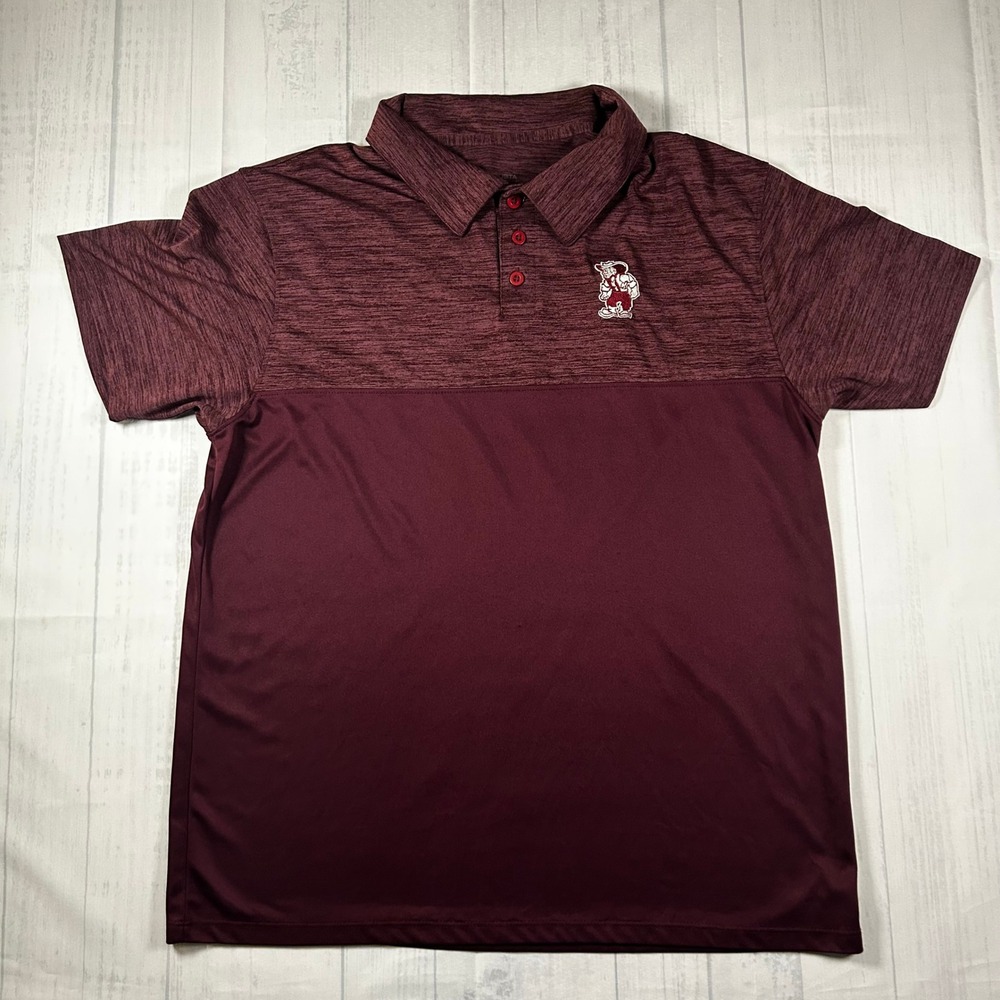 Augusta Sportswear Mens Large Maroon Space Dye Moisture Management Polo Shirt
